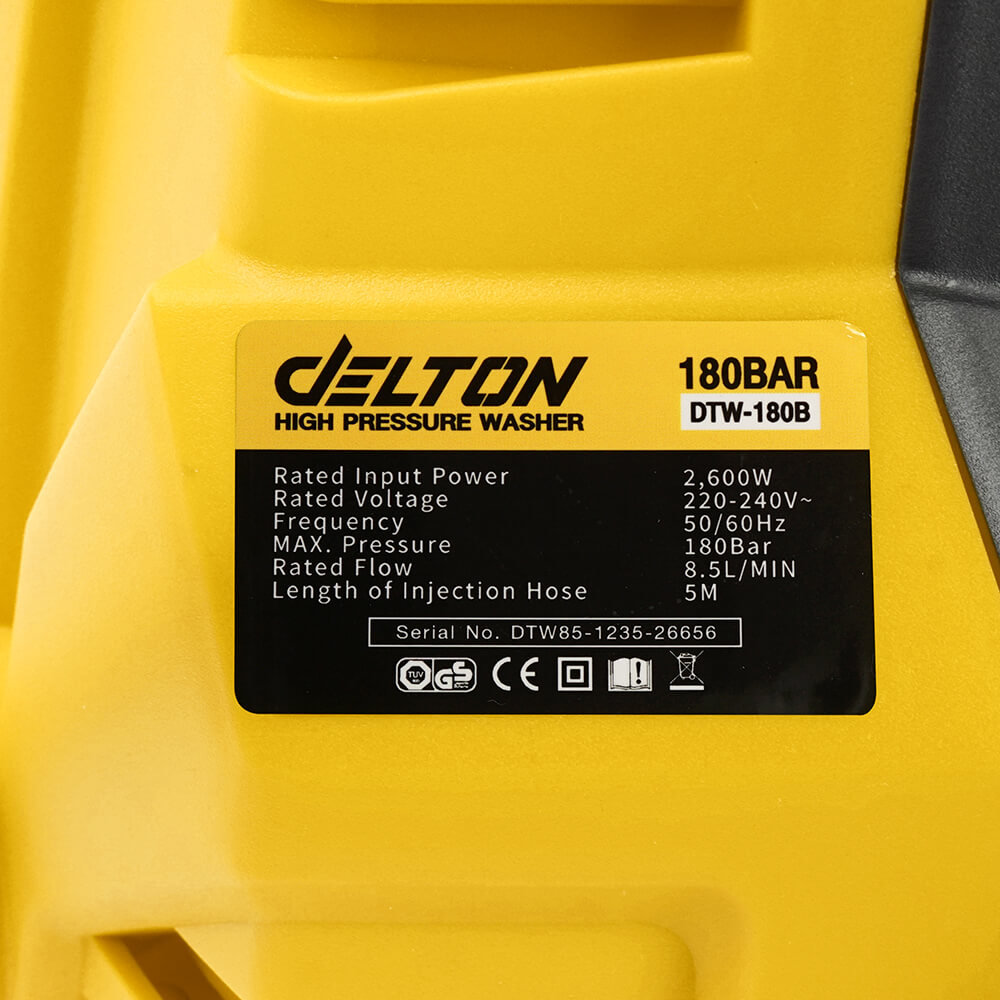 เครื่องฉีดน้ำแรงดันสูง DELTON รุ่น TMW-180B 180 บาร์ 2600 วัตต์_5